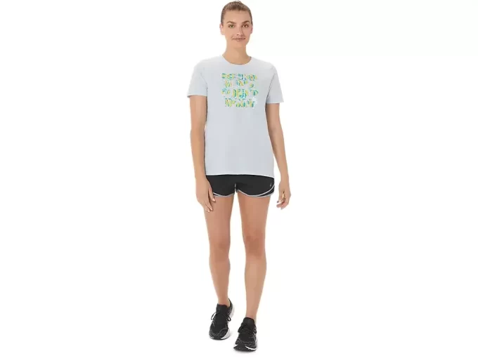 ASICS DAME HIBISCUS SLOGAN CREW ASICS DAME HIBISCUS SLOGAN CREW