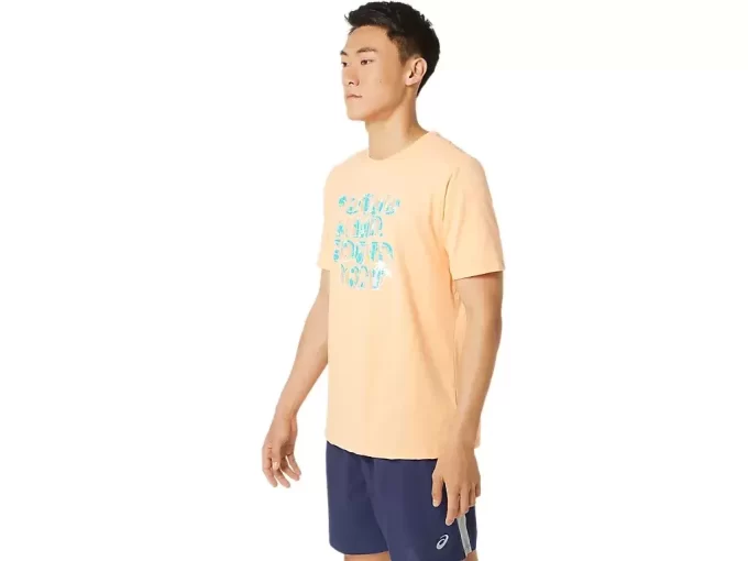 ASICS HIBISCUS SLOGAN T-SHIRT ASICS HIBISCUS SLOGAN T-SHIRT