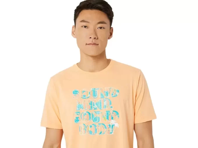 ASICS HIBISCUS SLOGAN T-SHIRT ASICS HIBISCUS SLOGAN T-SHIRT