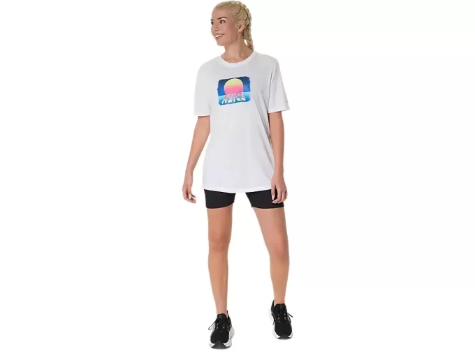 ASICS RETRO SUNSET KORTÆRMET T-SHIRT