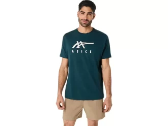 ASICS STRIBEDE KORTÆRMET T-SHIRT