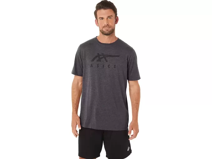 ASICS STRIBEDE KORTÆRMET T-SHIRT ASICS STRIBEDE KORTÆRMET T-SHIRT