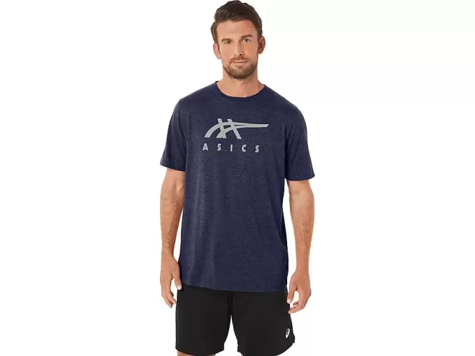ASICS STRIBEDE KORTÆRMET T-SHIRT