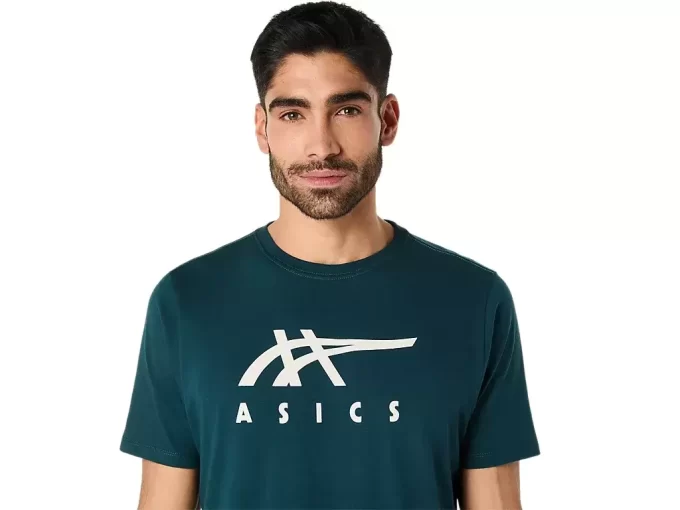 ASICS STRIBEDE KORTÆRMET T-SHIRT