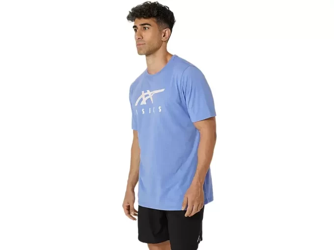 ASICS STRIBEDE KORTÆRMET T-SHIRT