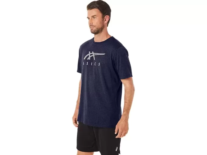 ASICS STRIBEDE KORTÆRMET T-SHIRT