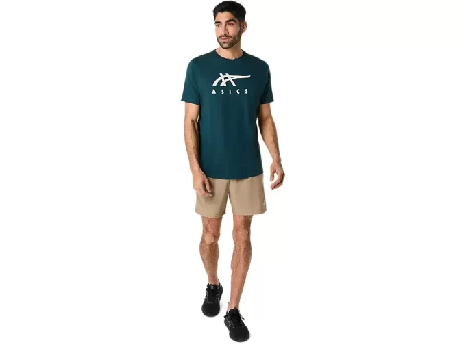 ASICS STRIBEDE KORTÆRMET T-SHIRT