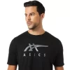 ASICS STRIBEDE KORTÆRMET T-SHIRT