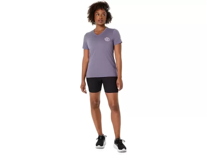 DAME ASICS NATURE V-HALS KORTÆRMET T-SHIRT DAME ASICS NATURE V-HALS KORTÆRMET T-SHIRT