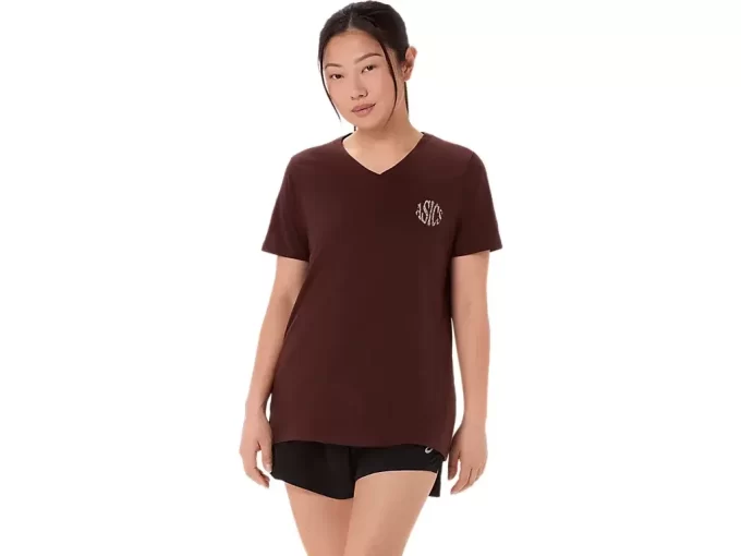 DAME ASICS NATURE V-HALS KORTÆRMET T-SHIRT DAME ASICS NATURE V-HALS KORTÆRMET T-SHIRT