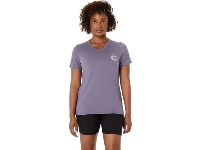 DAME ASICS NATURE V-HALS KORTÆRMET T-SHIRT DAME ASICS NATURE V-HALS KORTÆRMET T-SHIRT