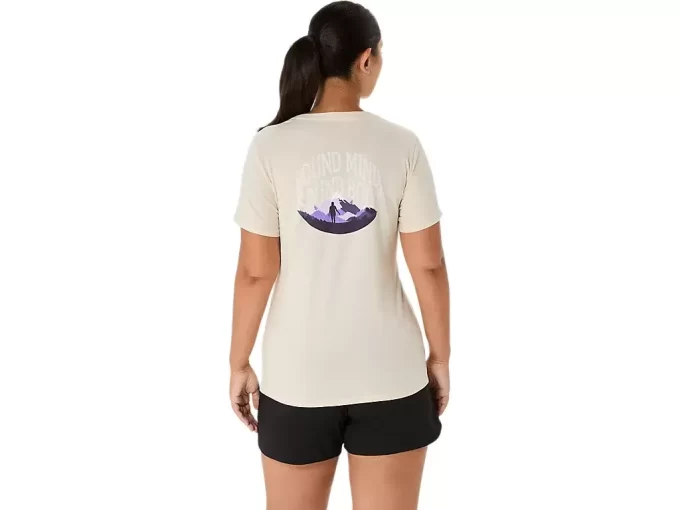 DAME ASICS NATURE V-HALS KORTÆRMET T-SHIRT DAME ASICS NATURE V-HALS KORTÆRMET T-SHIRT
