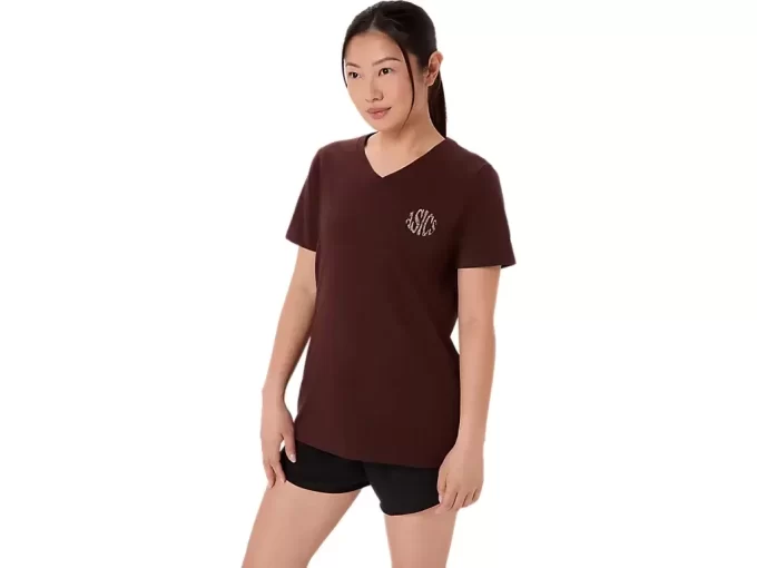DAME ASICS NATURE V-HALS KORTÆRMET T-SHIRT DAME ASICS NATURE V-HALS KORTÆRMET T-SHIRT