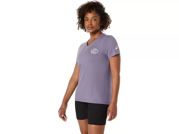 DAME ASICS NATURE V-HALS KORTÆRMET T-SHIRT DAME ASICS NATURE V-HALS KORTÆRMET T-SHIRT