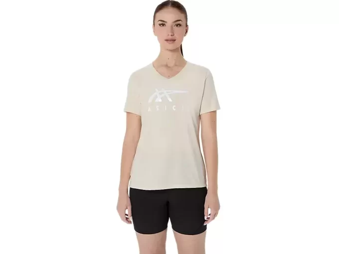 DAME ASICS STRIPER V-HALS