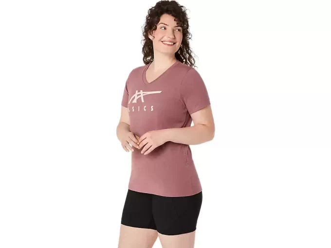 DAME ASICS STRIPER V-HALS