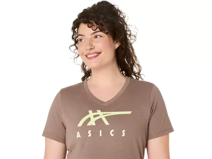 DAME ASICS STRIPER V-HALS