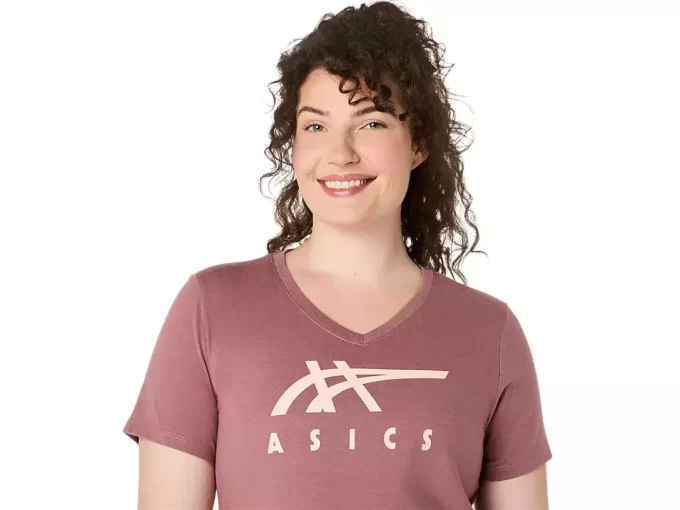 DAME ASICS STRIPER V-HALS