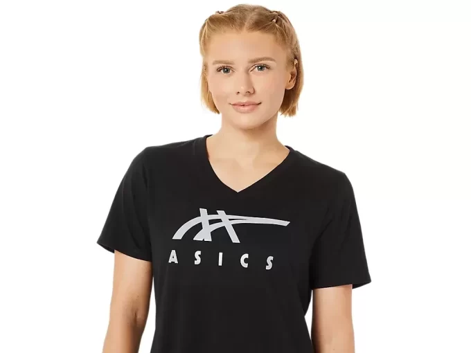DAME ASICS STRIPER V-HALS