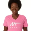 DAME ASICS STRIPER V-HALS