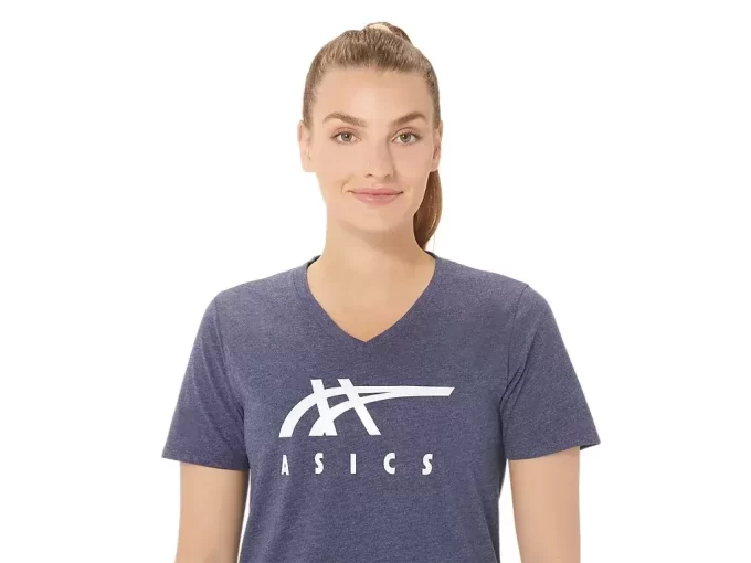DAME ASICS STRIPER V-HALS