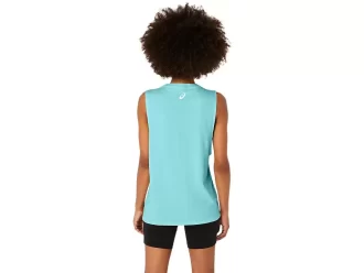 DAME ASICS SUN IN THE SKY SLOGAN MUSCLE T-SHIRT