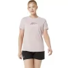 DAME-T-SHIRT MED GRAFISK BANETENNIS