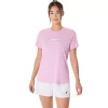 DAME-T-SHIRT MED GRAFISK BANETENNIS DAME-T-SHIRT MED GRAFISK BANETENNIS