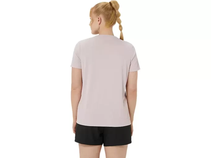DAME-T-SHIRT MED GRAFISK BANETENNIS
