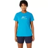 DAME-T-SHIRT MED GRAFISK BANETENNIS DAME-T-SHIRT MED GRAFISK BANETENNIS