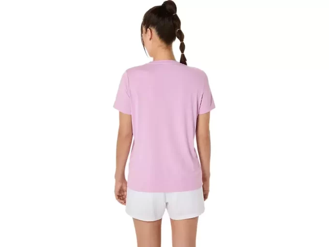 DAME-T-SHIRT MED GRAFISK BANETENNIS DAME-T-SHIRT MED GRAFISK BANETENNIS