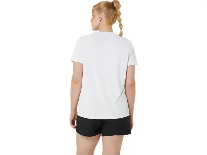DAME-T-SHIRT MED GRAFISK BANETENNIS DAME-T-SHIRT MED GRAFISK BANETENNIS