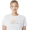 DAME-T-SHIRT MED GRAFISK BANETENNIS DAME-T-SHIRT MED GRAFISK BANETENNIS