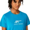 DAME-T-SHIRT MED GRAFISK BANETENNIS DAME-T-SHIRT MED GRAFISK BANETENNIS