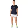 DAME-T-SHIRT MED GRAFISK BANETENNIS
