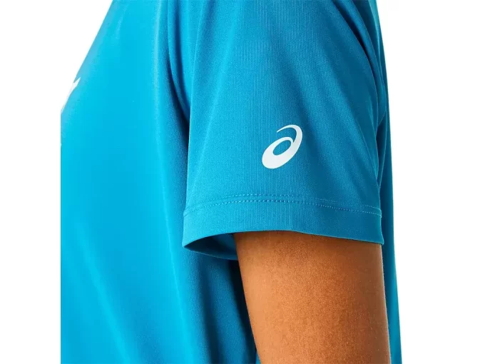 DAME-T-SHIRT MED GRAFISK BANETENNIS DAME-T-SHIRT MED GRAFISK BANETENNIS