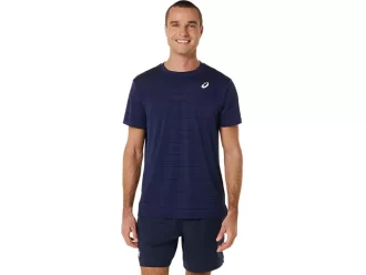 HERRE COURT STRIPE KORTÆRMET TOP