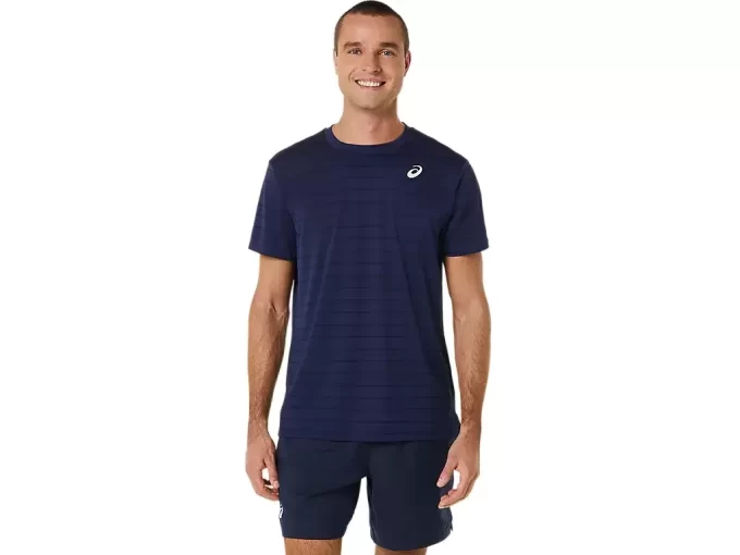 HERRE COURT STRIPE KORTÆRMET TOP HERRE COURT STRIPE KORTÆRMET TOP