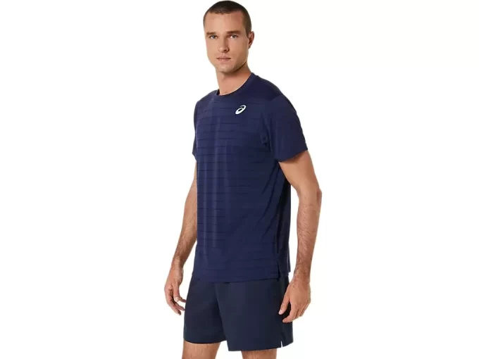 HERRE COURT STRIPE KORTÆRMET TOP HERRE COURT STRIPE KORTÆRMET TOP