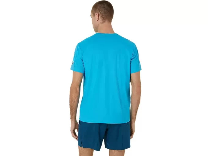 KLASSISK HERRE-T-SHIRT MED GRAFISK BLÅ KLASSISK HERRE-T-SHIRT MED GRAFISK BLÅ