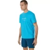 KLASSISK HERRE-T-SHIRT MED GRAFISK BLÅ KLASSISK HERRE-T-SHIRT MED GRAFISK BLÅ
