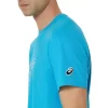KLASSISK HERRE-T-SHIRT MED GRAFISK BLÅ KLASSISK HERRE-T-SHIRT MED GRAFISK BLÅ