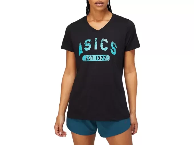 KORTE ÆRMER T-SHIRT MED V-HALS TIL DAMER, EST. 1977 KORTE ÆRMER T-SHIRT MED V-HALS TIL DAMER, EST. 1977