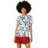 METARUN SHIBORI KORTÆRMER TOP METARUN SHIBORI KORTÆRMER TOP