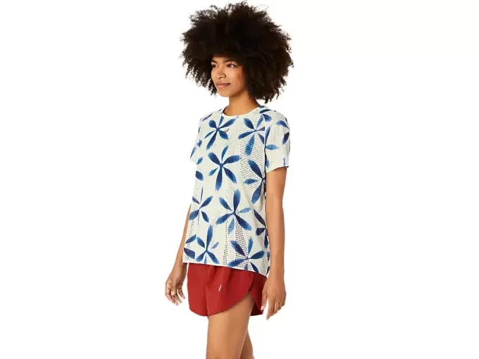 METARUN SHIBORI KORTÆRMER TOP METARUN SHIBORI KORTÆRMER TOP