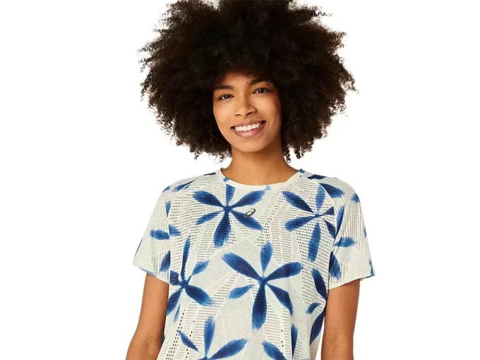 METARUN SHIBORI KORTÆRMER TOP METARUN SHIBORI KORTÆRMER TOP