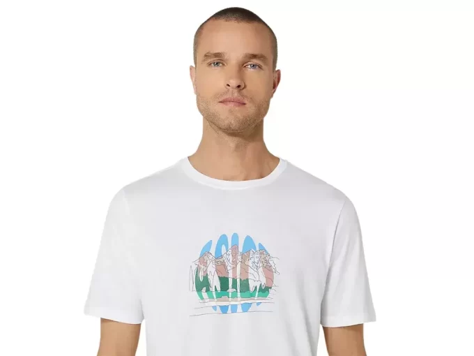 UNISEX ASICS HYLDER VORES HJEMME-T-SHIRT MED KORTÆRM UNISEX ASICS HYLDER VORES HJEMME-T-SHIRT MED KORTÆRM