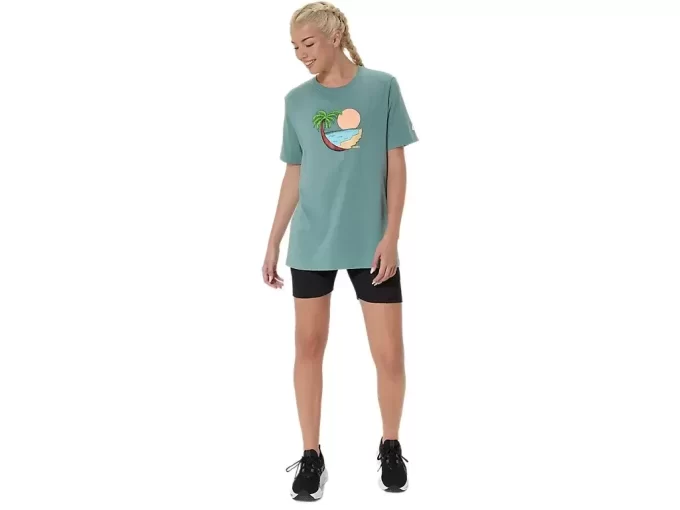 UNISEX ASICS PALM IN THE SUN KORTÆRMET T-SHIRT UNISEX ASICS PALM IN THE SUN KORTÆRMET T-SHIRT