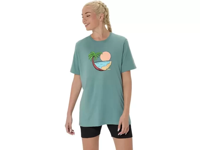 UNISEX ASICS PALM IN THE SUN KORTÆRMET T-SHIRT UNISEX ASICS PALM IN THE SUN KORTÆRMET T-SHIRT