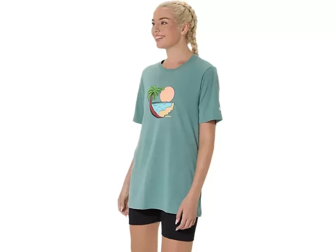 UNISEX ASICS PALM IN THE SUN KORTÆRMET T-SHIRT UNISEX ASICS PALM IN THE SUN KORTÆRMET T-SHIRT
